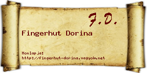 Fingerhut Dorina névjegykártya