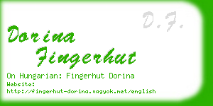 dorina fingerhut business card